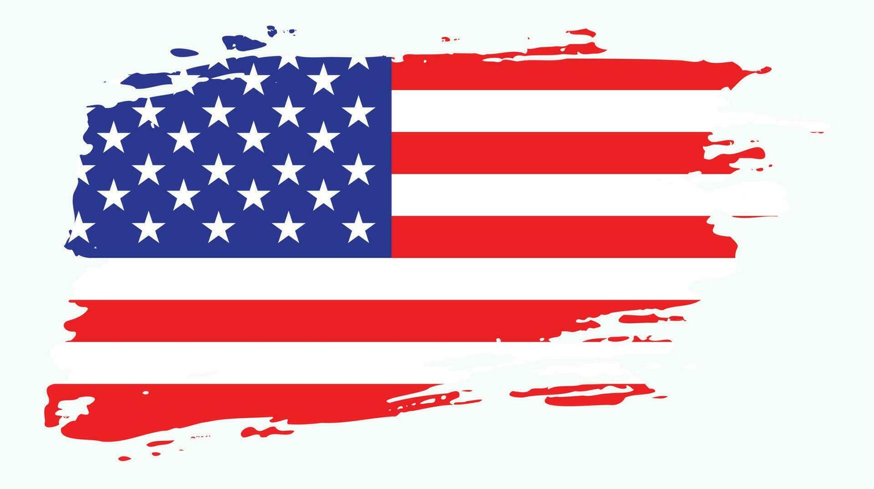 Vintage American grungy flag vector