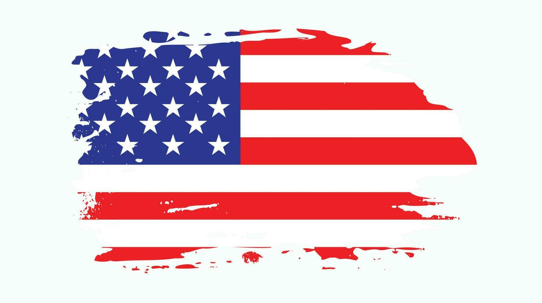 Colorful grunge effect American flag vector