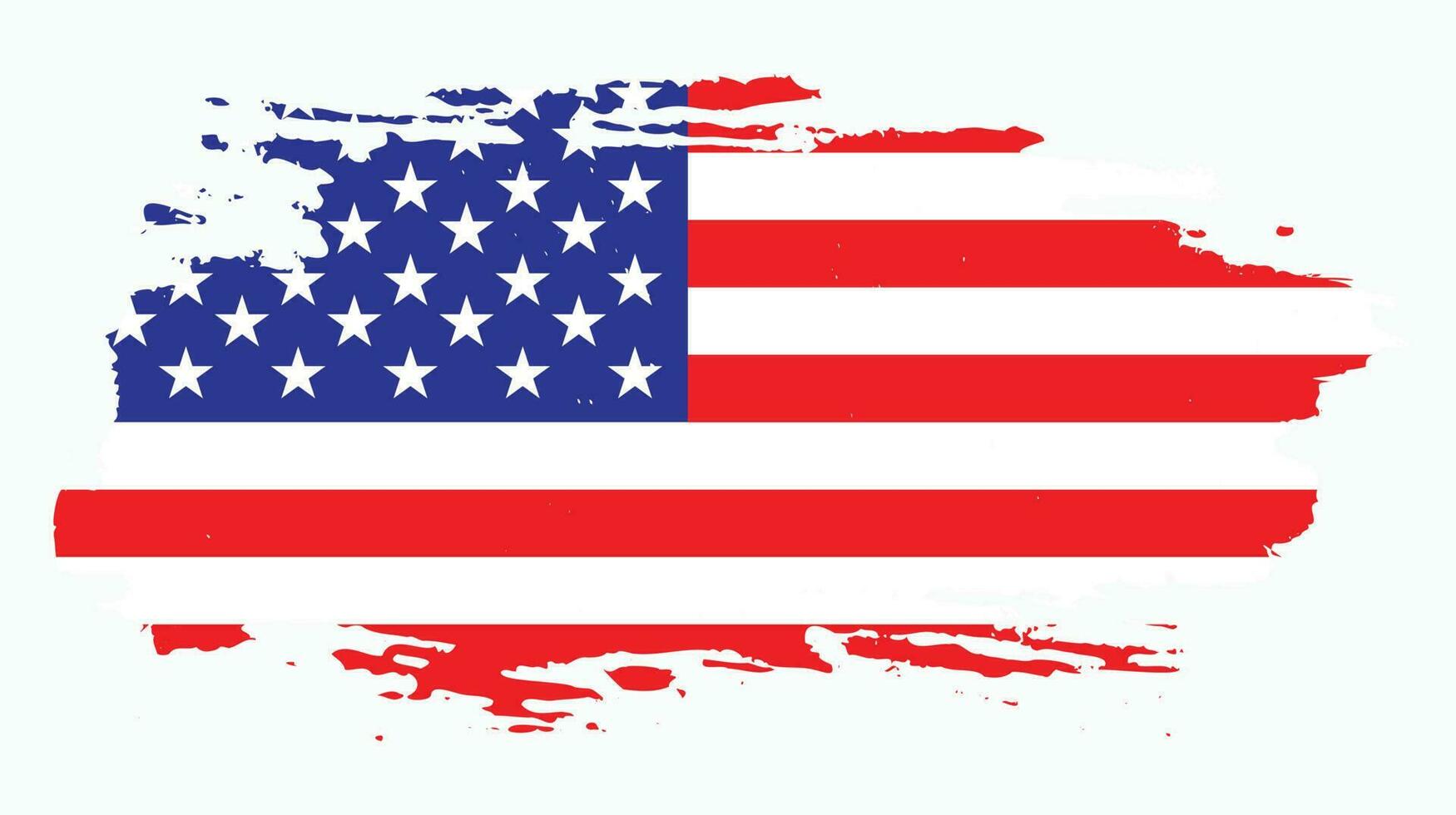 Professional grunge texture America splash flag vector