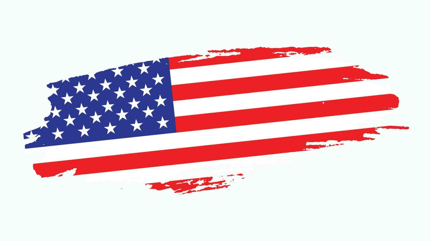 Distressed America grunge texture flag vector