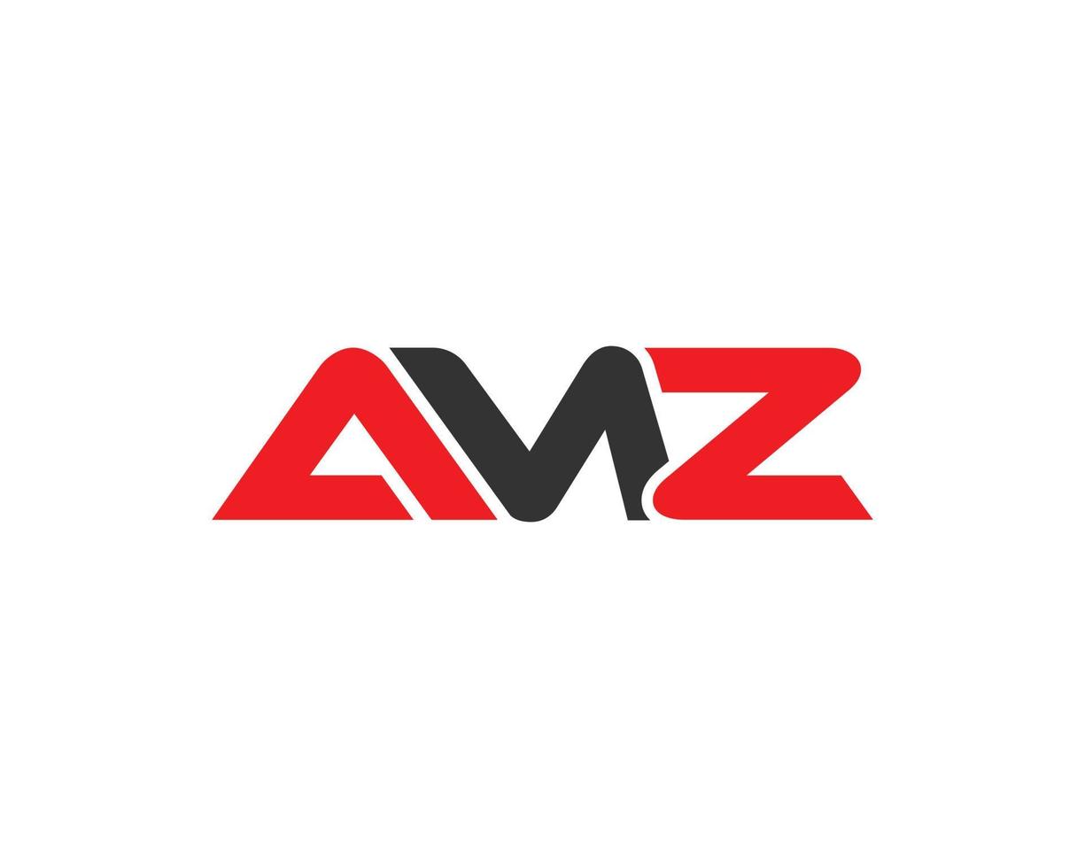 AMZ Initials Monogram Letter Text Alphabet Logo Design Vector Illustration.