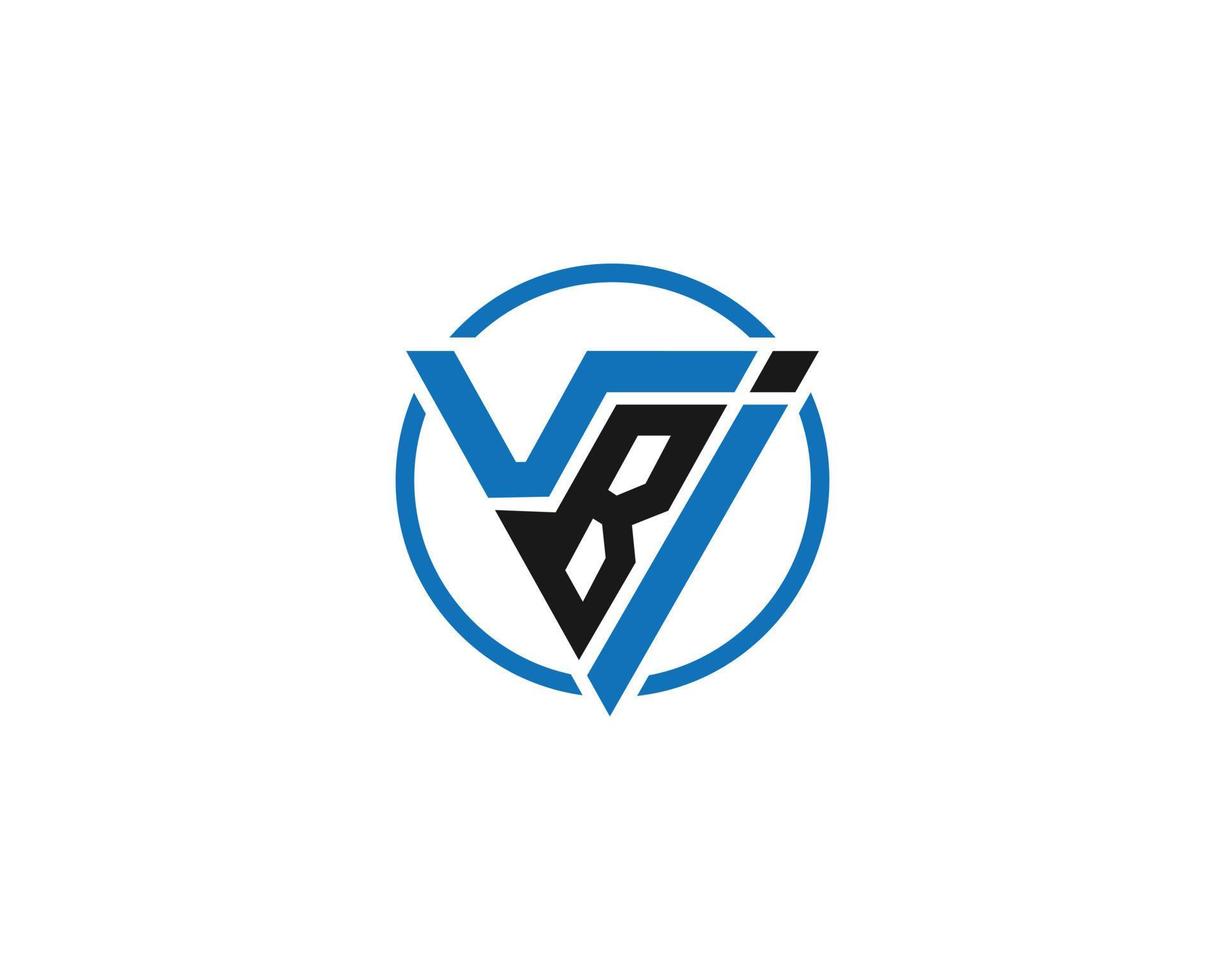 Simple Typography VBI Triangle Vector Logo Design Concept Template.