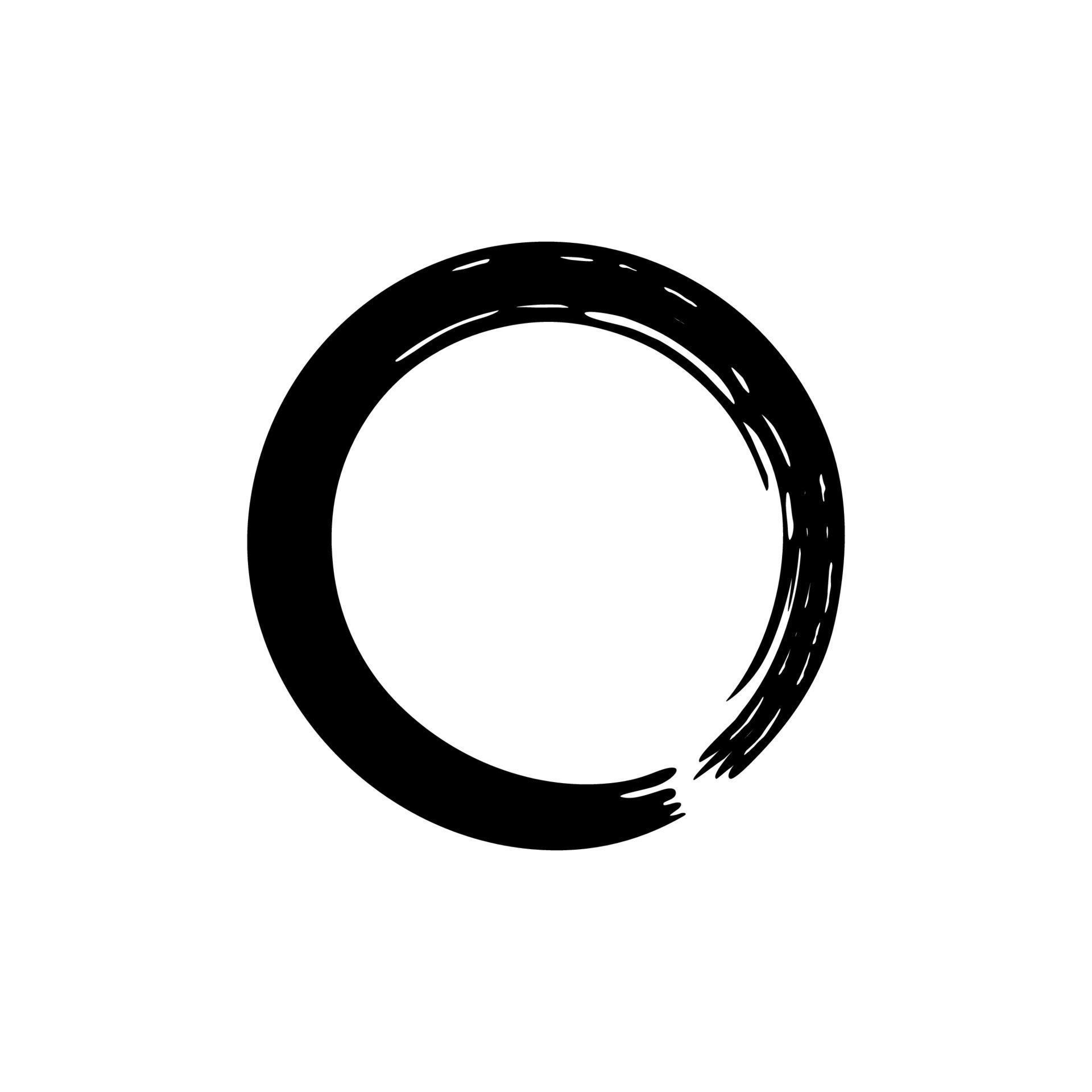 Zen Circle Icon Symbol. Zen Illustration for Logo, Art Frame, Art