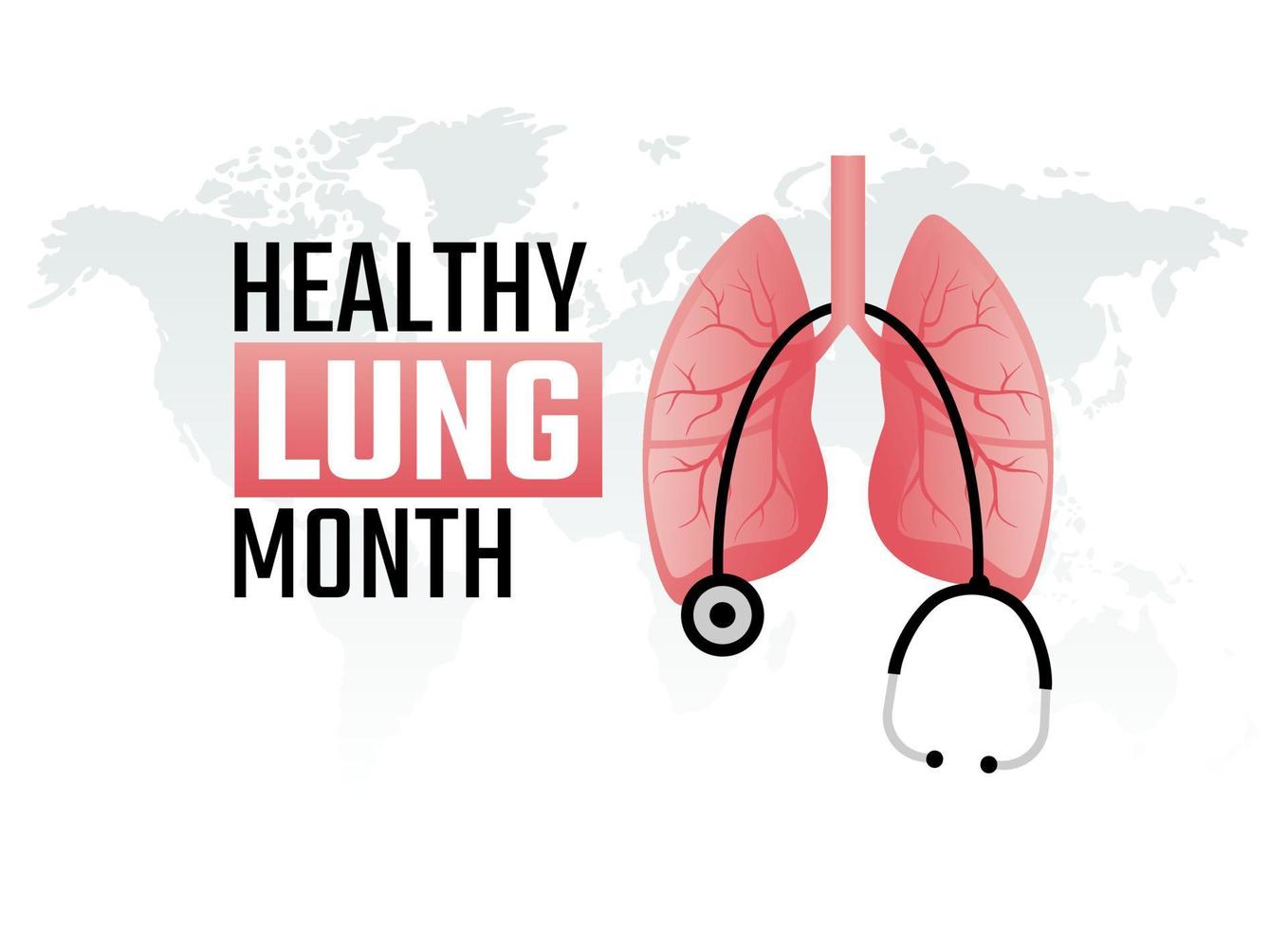 vector graphic of healthy lung month good for healthy lung month