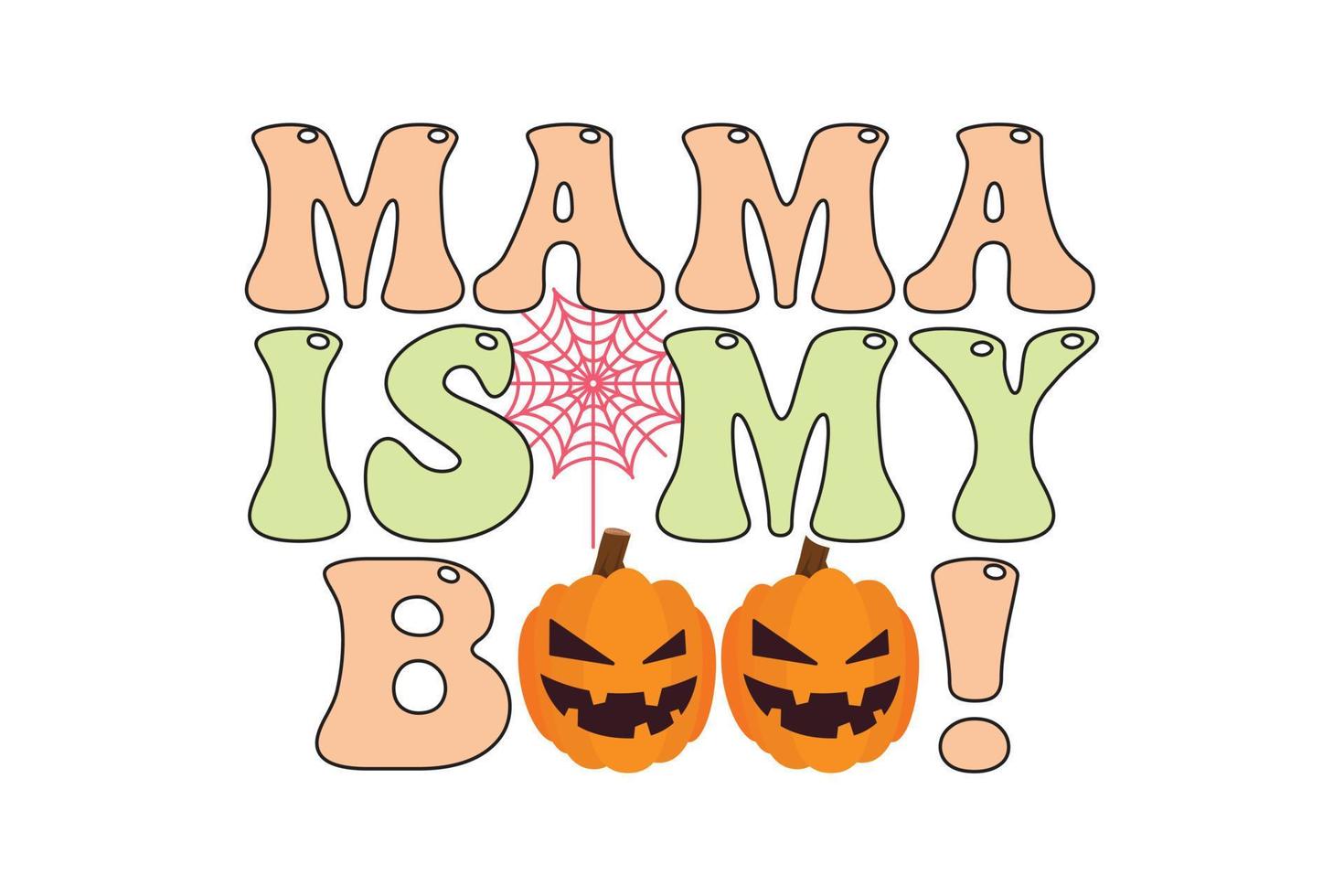 Groovy style halloween typography t-shirt design, groovy y-shirt vector