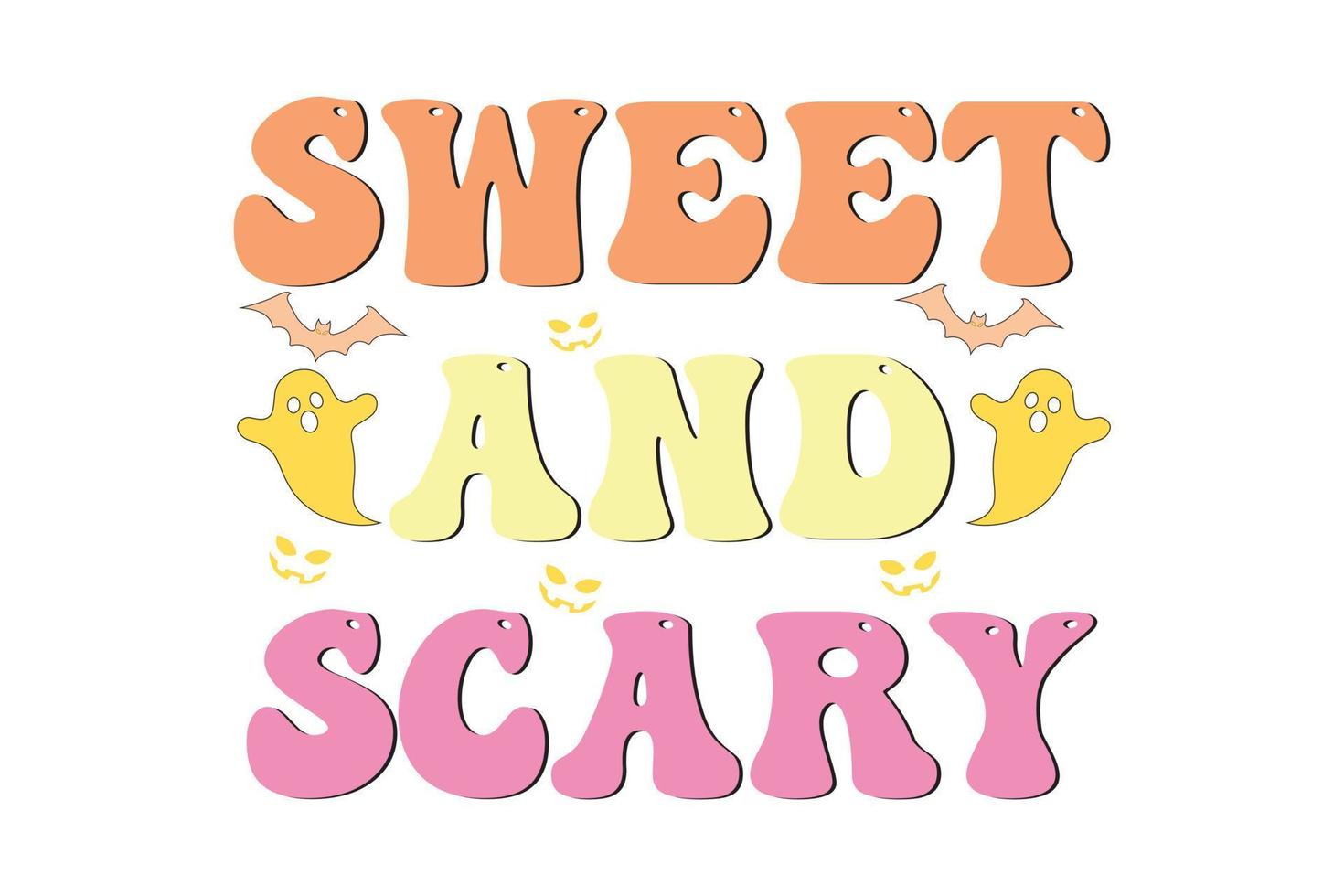 Groovy style halloween typography t-shirt design, groovy y-shirt vector