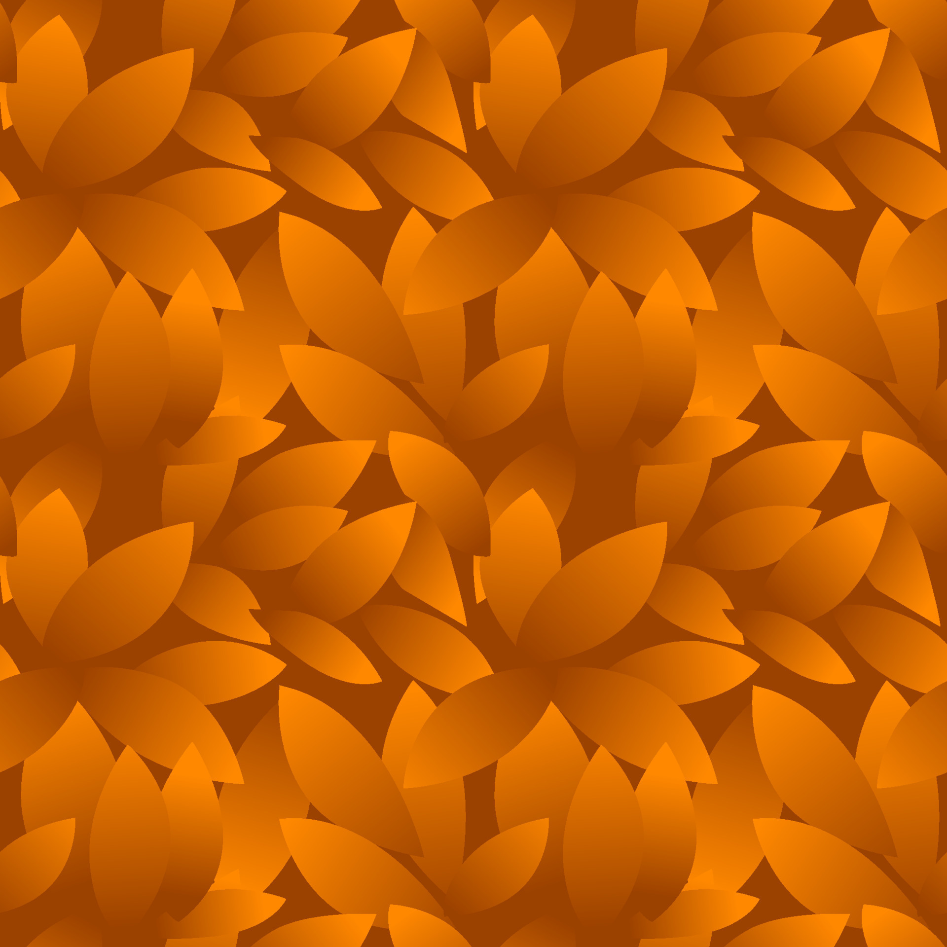Seamless pattern orange dry leaves repeating wallpaper for design
