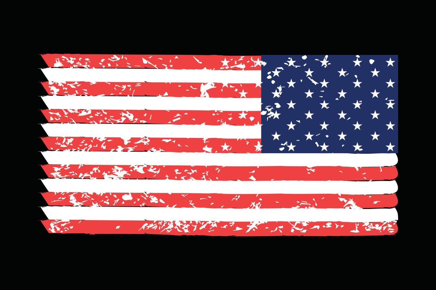 grunge usa flag.vintage american flag.vector. vector