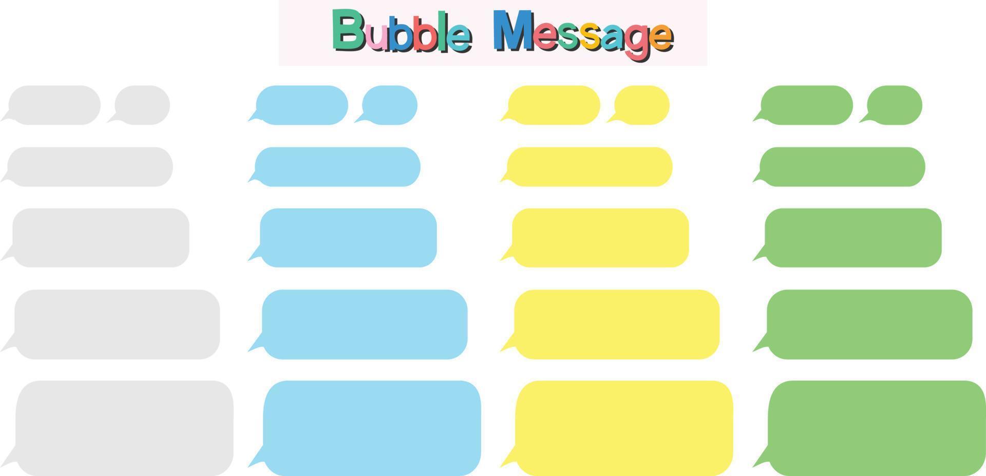 burbujas de chat de mensajes en fondo blanco. vector