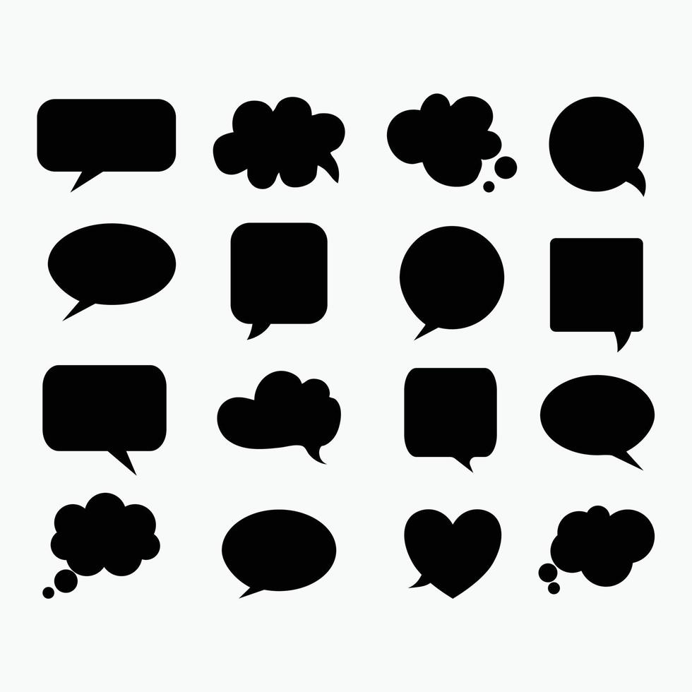 Speech bubble icon on white background. vector
