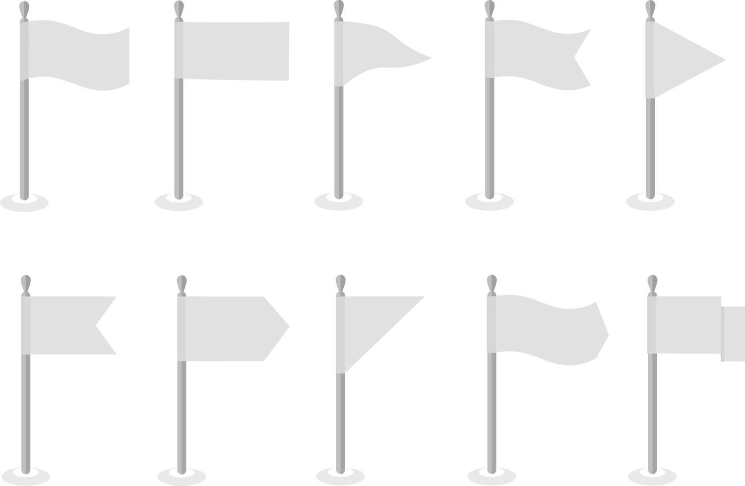 conjunto de iconos de banderas aislar sobre fondo blanco. vector