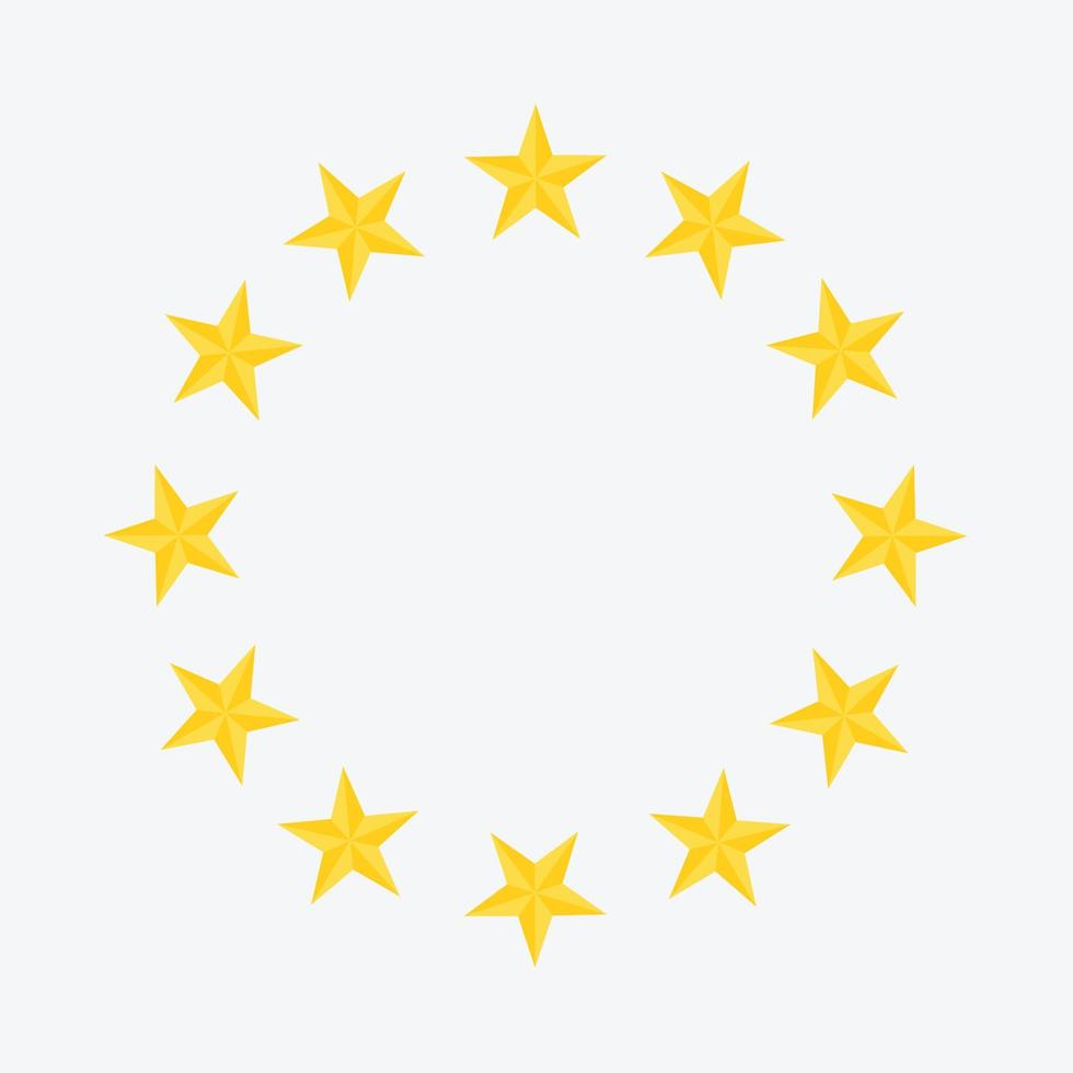 Wreath stars of EU on white background. vector