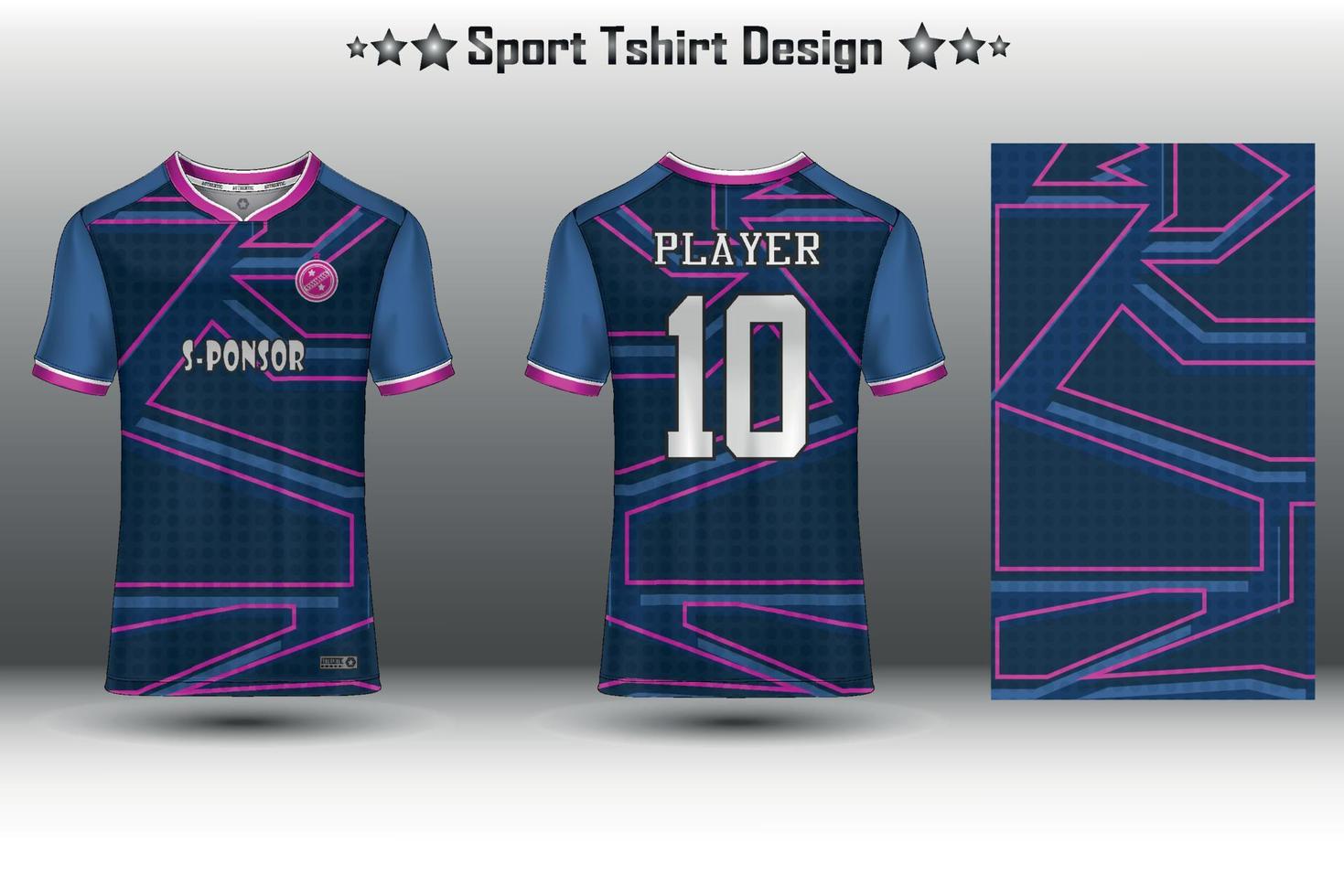 Soccer jersey mockup football jersey design sublimation sport t shirt design collection for racing, cycling, gaming, motocross vector