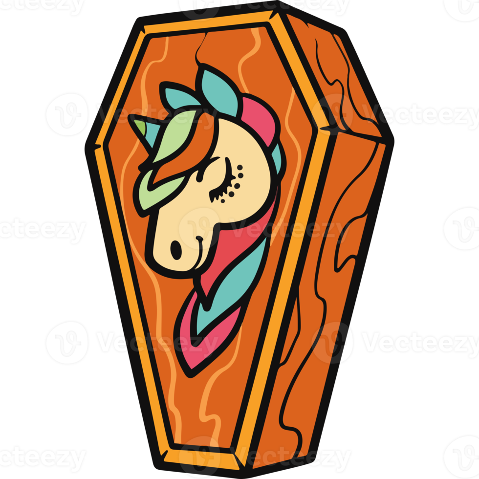 unicorn coffin icon png