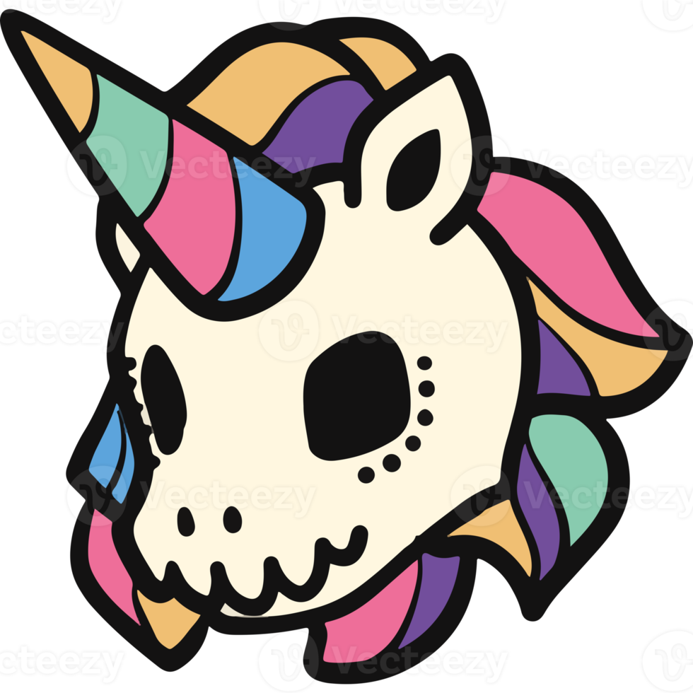 unicorn skull icon png