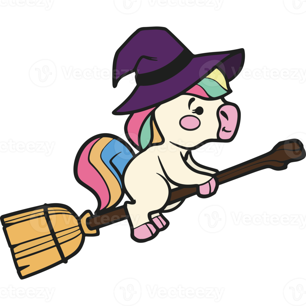 unicorn witch icon png