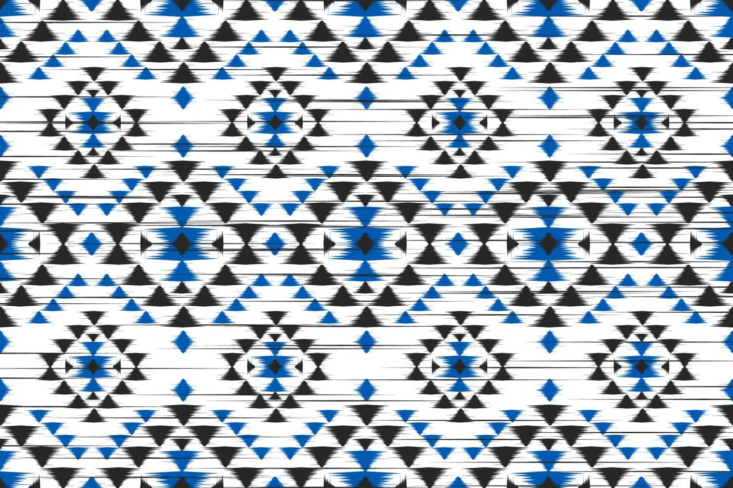 Fabric ethnic ikat pattern art. Geometric ethnic ikat seamless pattern in tribal. vector