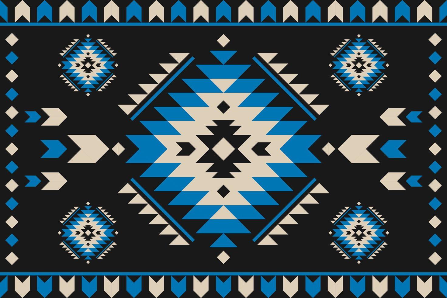 Carpet tribal pattern art. Geometric ethnic seamless pattern traditional. Aztec ethnic ornament print. Mexican style. vector