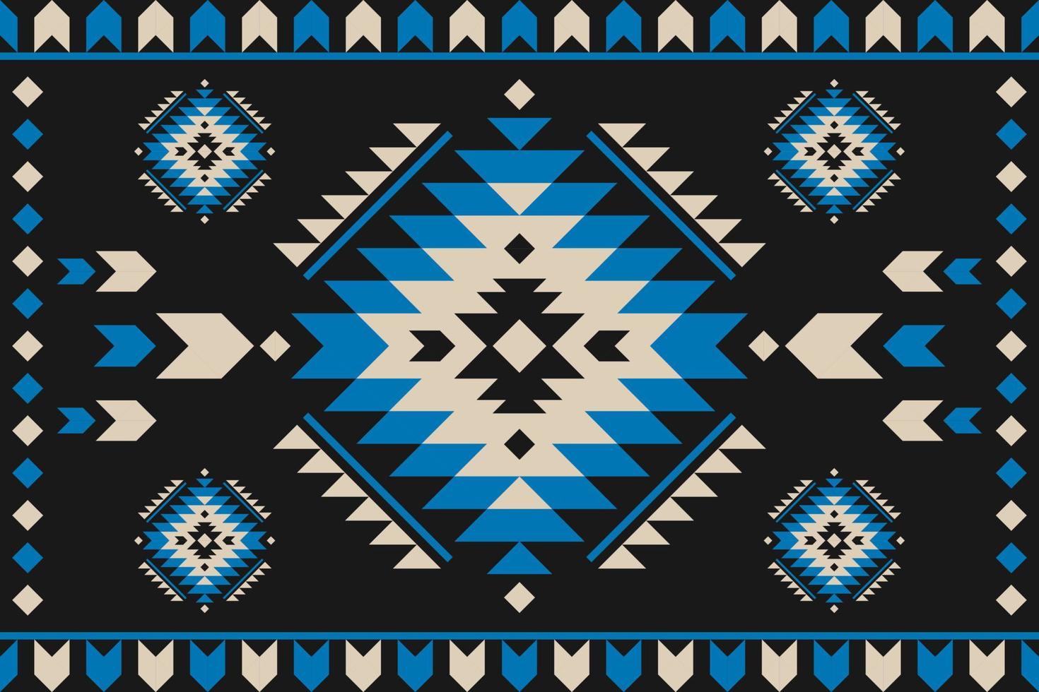 Carpet tribal pattern art. Geometric ethnic seamless pattern traditional. Aztec ethnic ornament print. Mexican style. vector