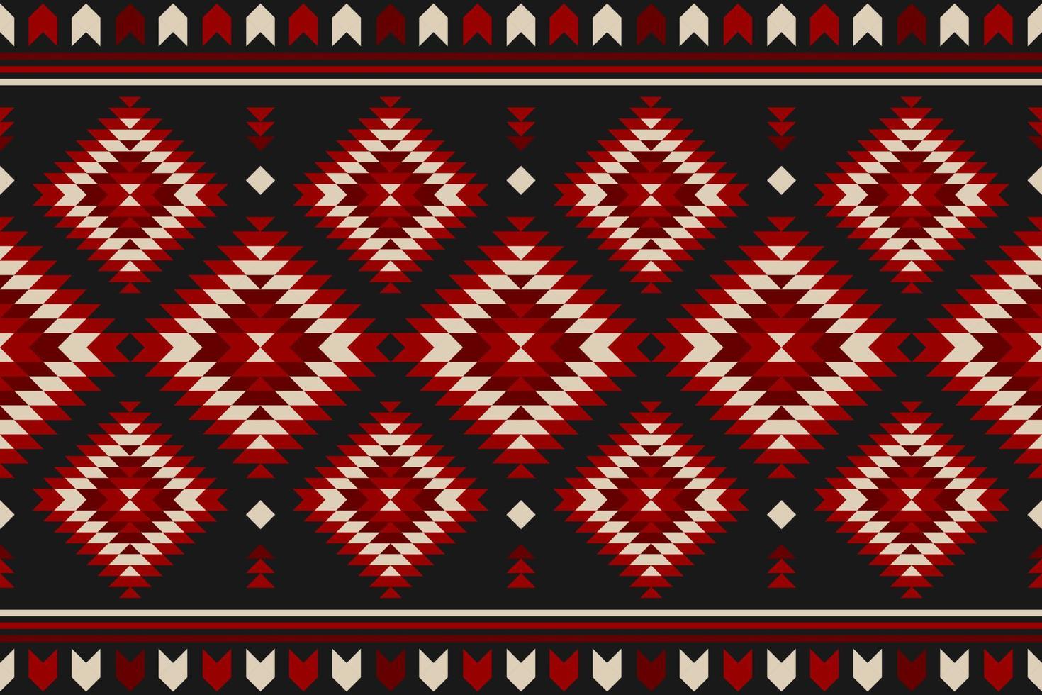 Carpet tribal pattern art. Geometric ethnic seamless pattern traditional. Aztec ethnic ornament print. Mexican style. vector