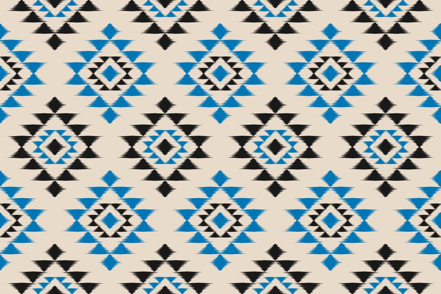 Geometric ethnic ikat seamless pattern in tribal. Fabric ethnic ikat pattern art. Mexican style. vector