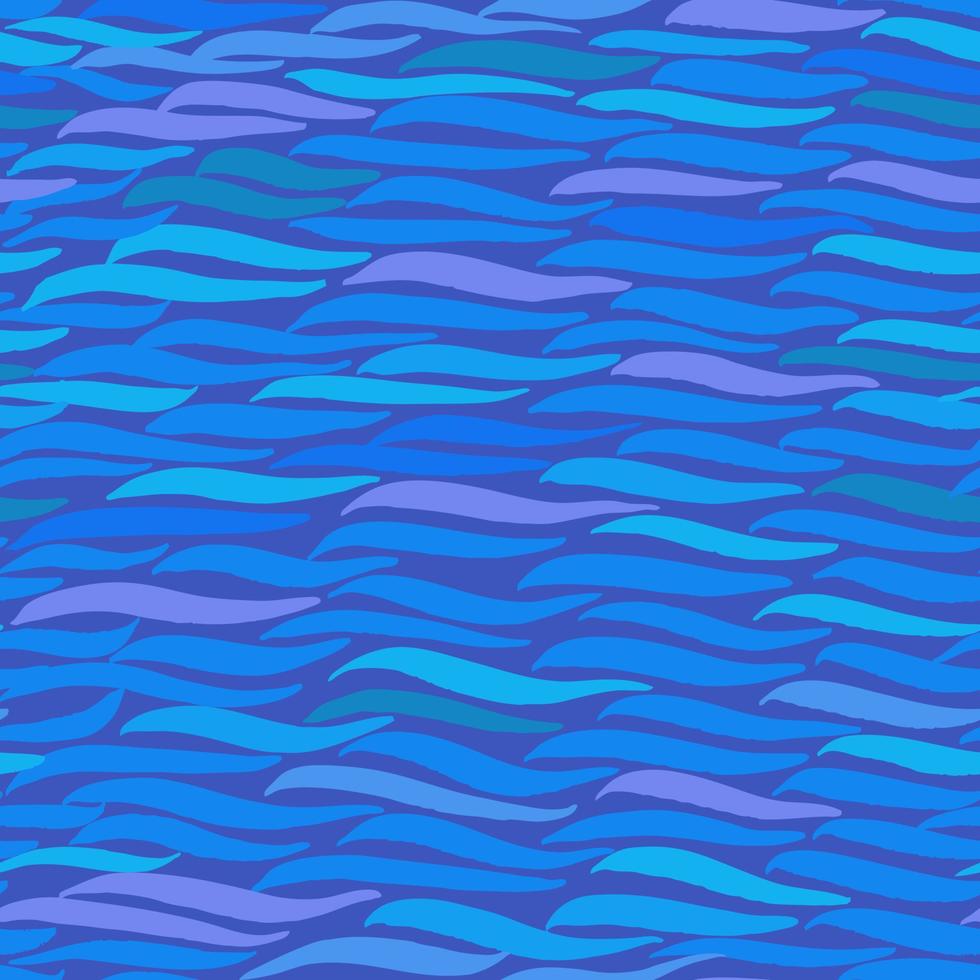 drawing of abstract waves of different blue colors. pattern. vector