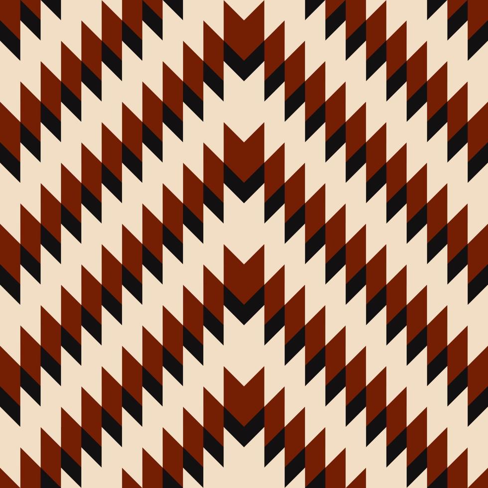 Geometric zigzag pattern. Aztec navajo red-white color chevron triangle zigzag shape seamless pattern background. Use for fabric, textile, interior decoration elements, upholstery, wrapping. vector