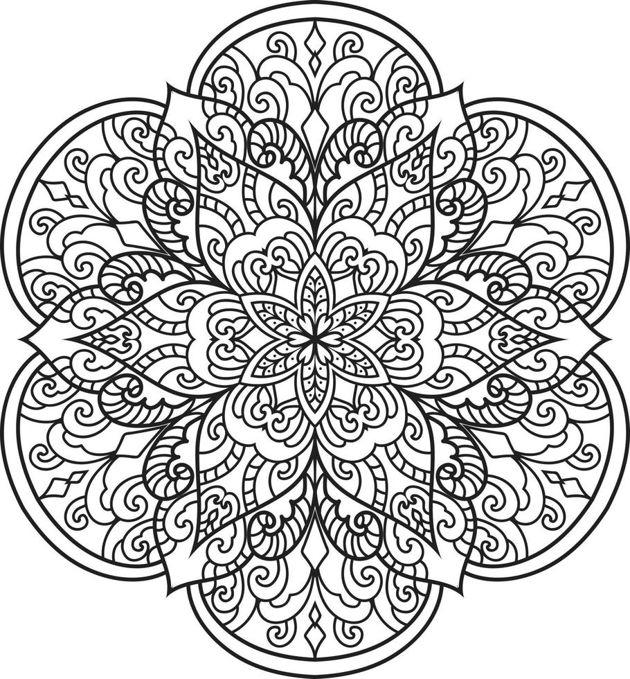 Outline Mandala vector