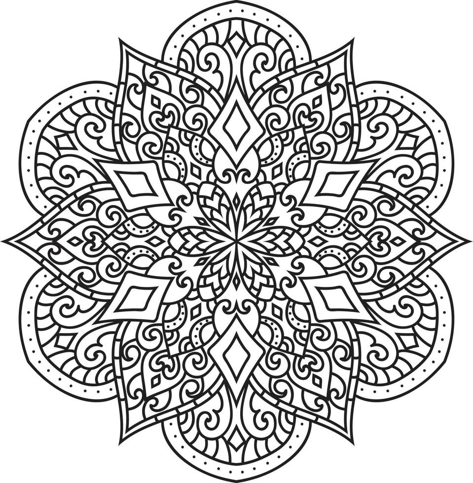 Outline Mandala vector