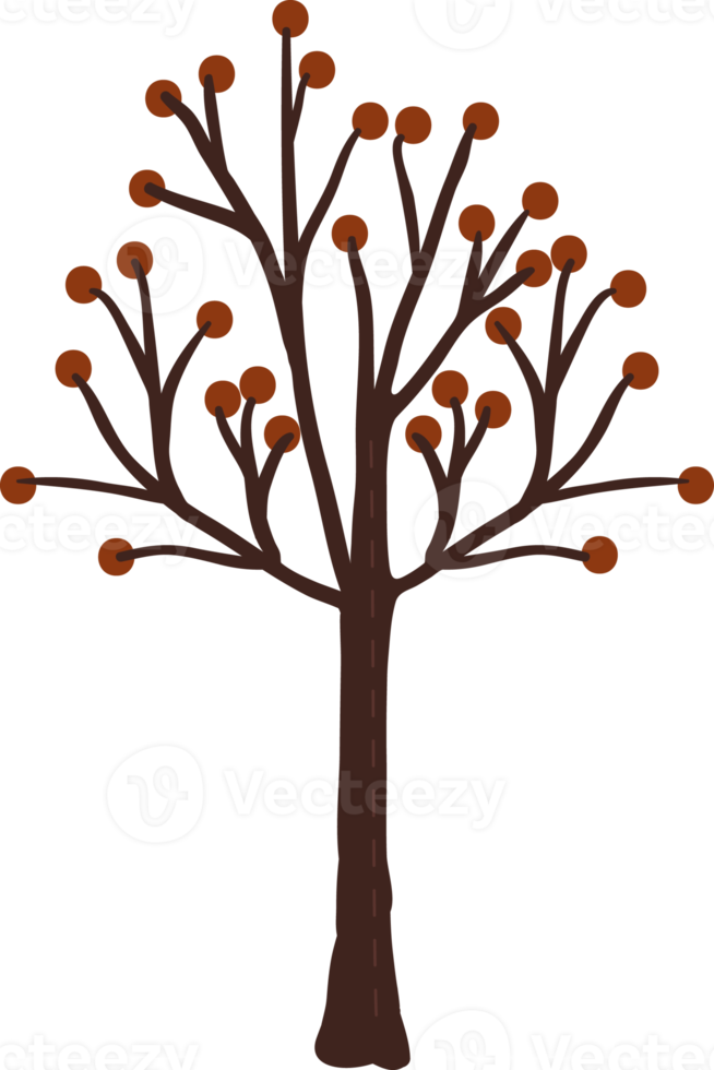 flacher Herbstbaum im Herbst png