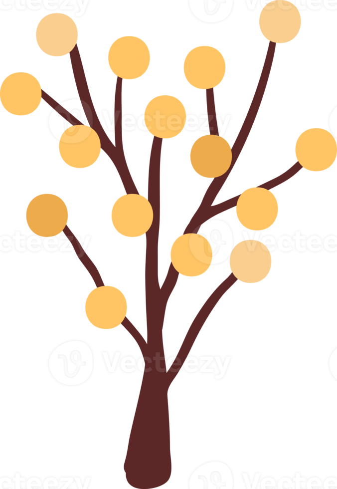 flat style fall autumn tree png