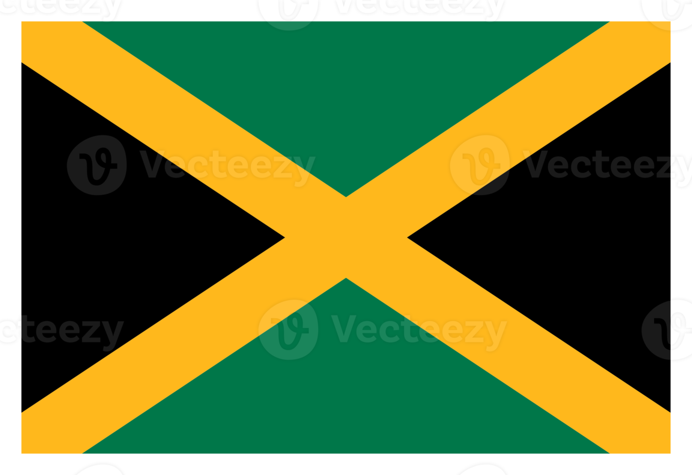 Flag of Jamaica, Jamaican Flag, Country in the Caribbean. Format PNG