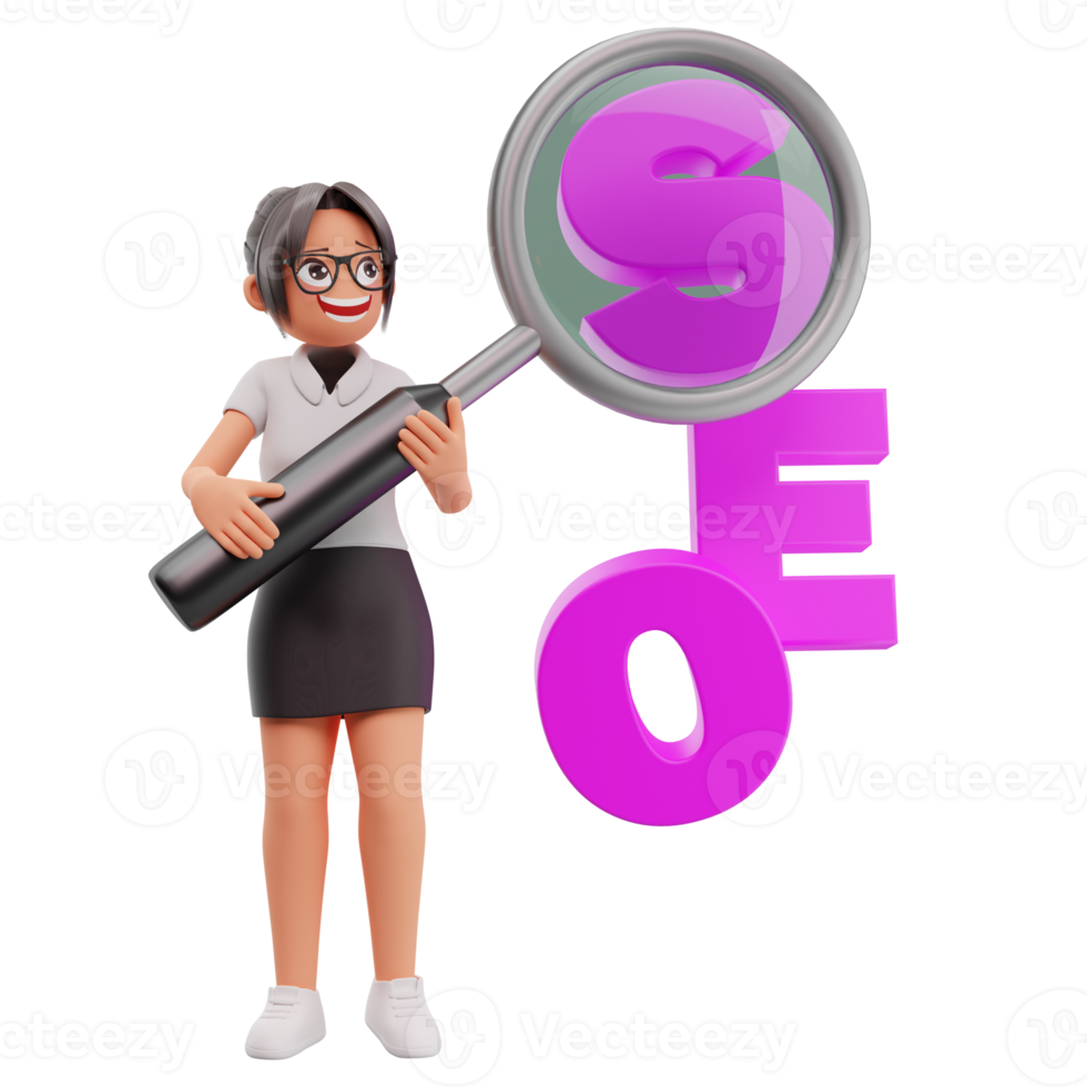 Seo analytics concept 3d illustration png