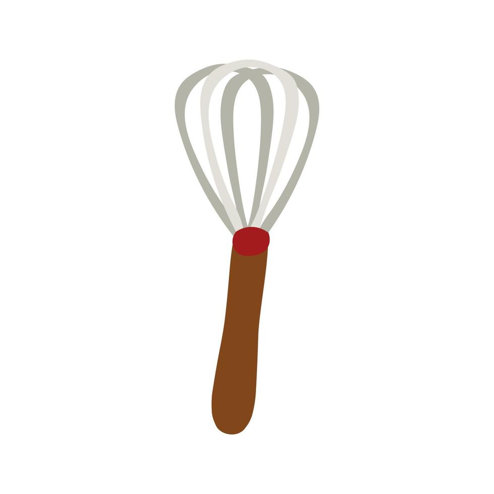 Confectionery Christmas pastry whisk on white background vector
