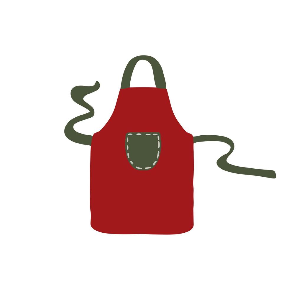 Chef is apron. Pastry apron isolated on white background vector