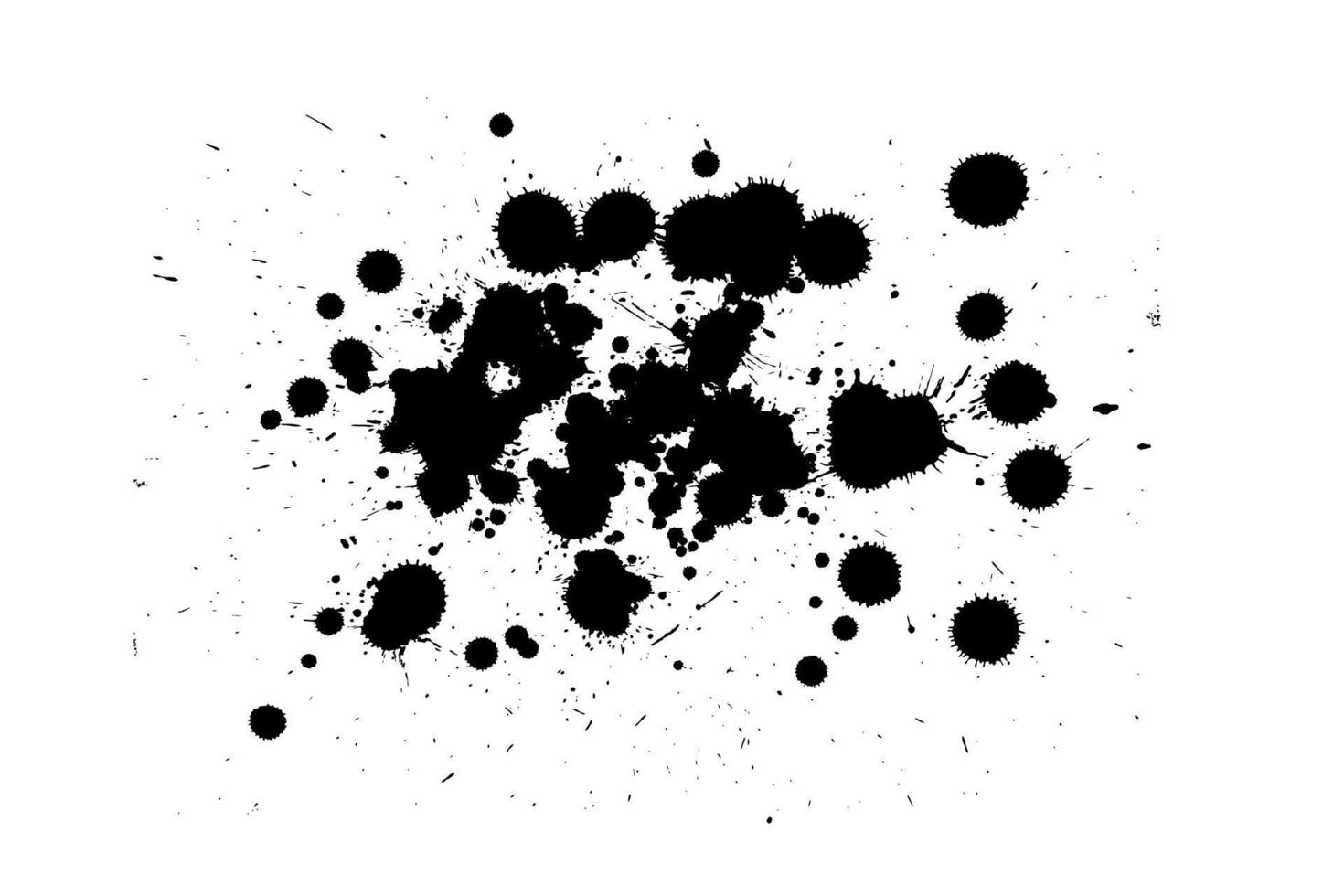 various splashes of black paint vector