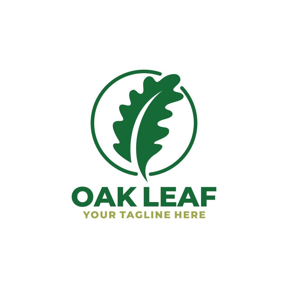 Oak leaf logo design vector