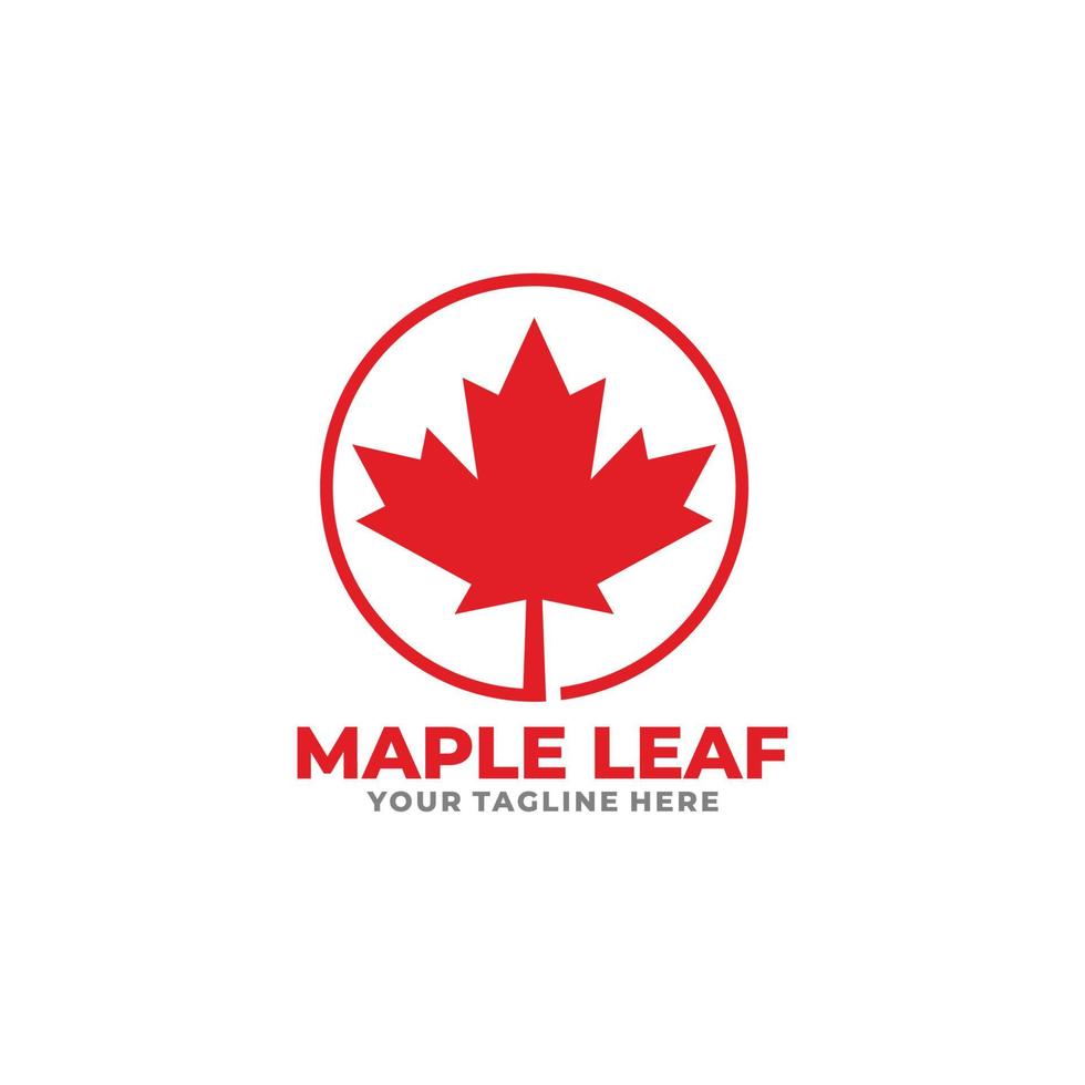 Maple leaf logo design vector