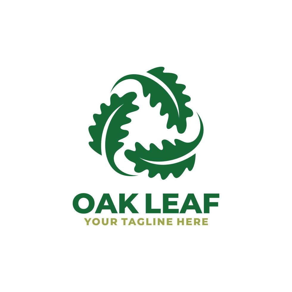 Oak leaf logo design vector