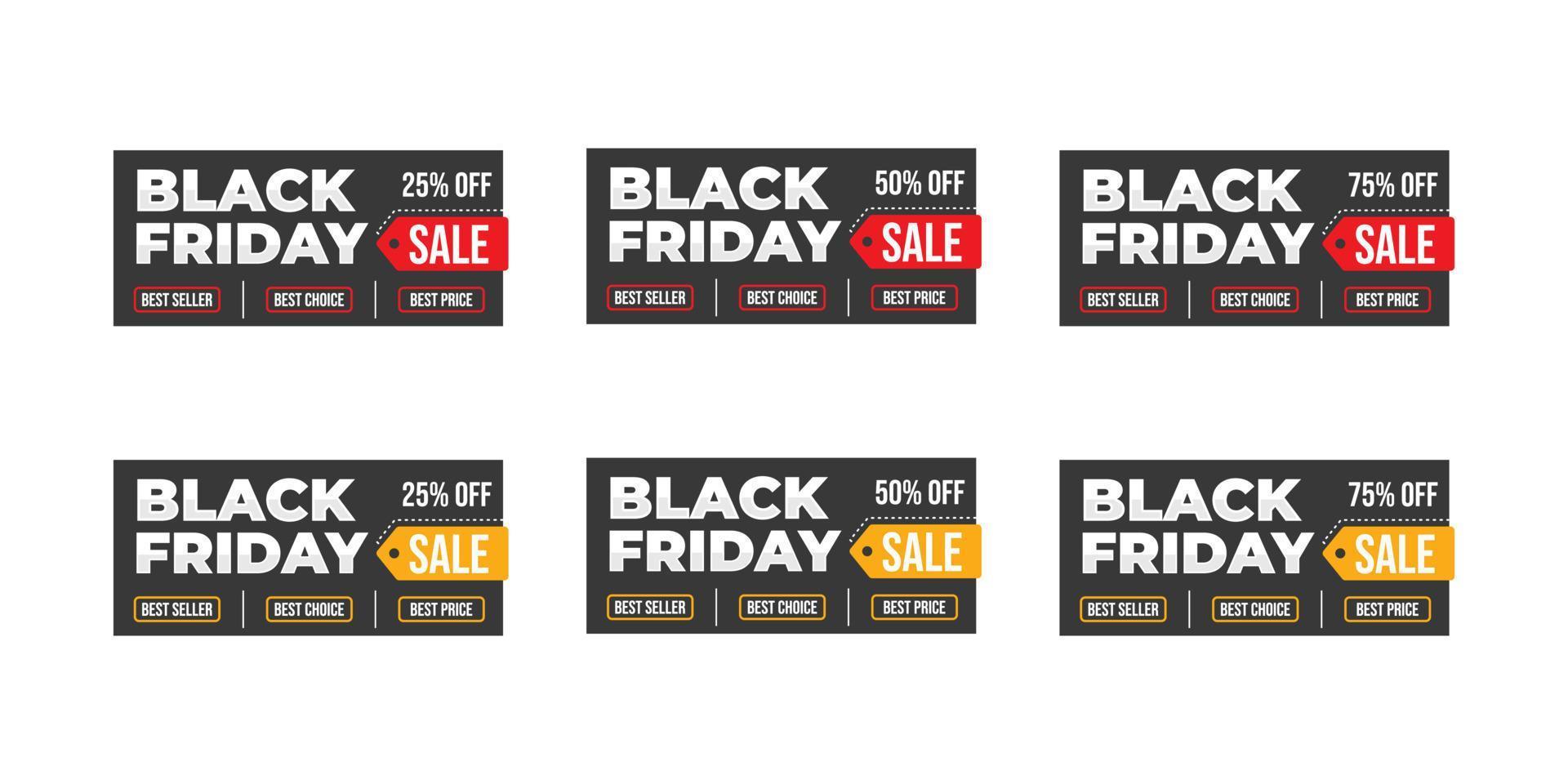 Black friday vector set