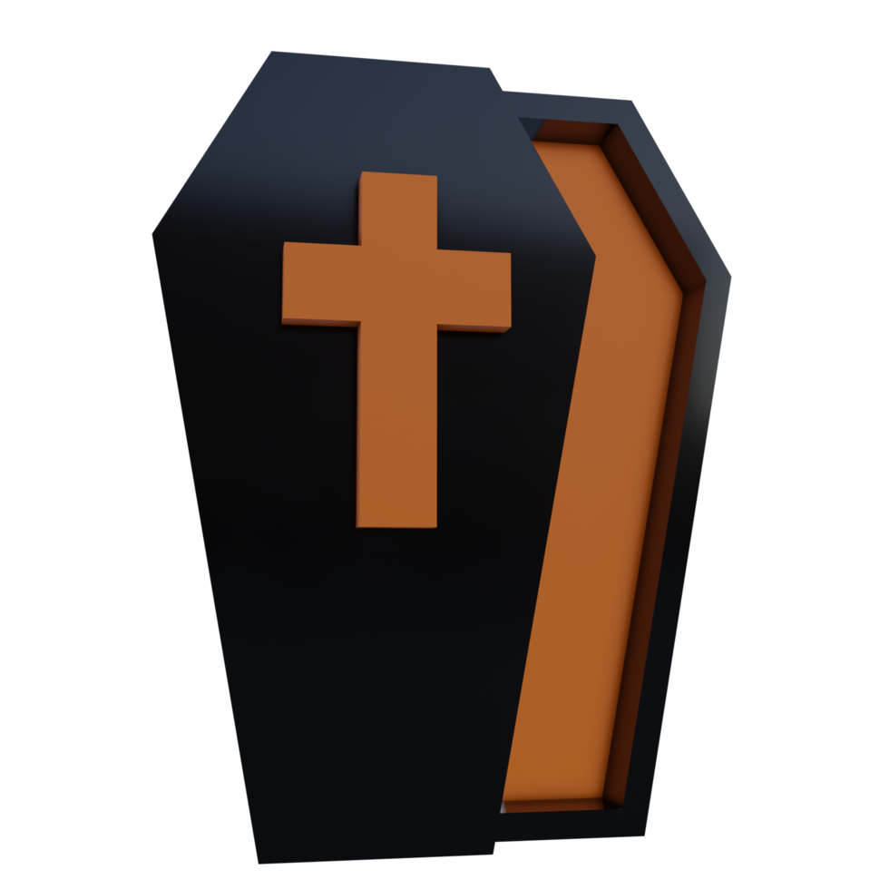 Halloween Coffin 3D Icon png