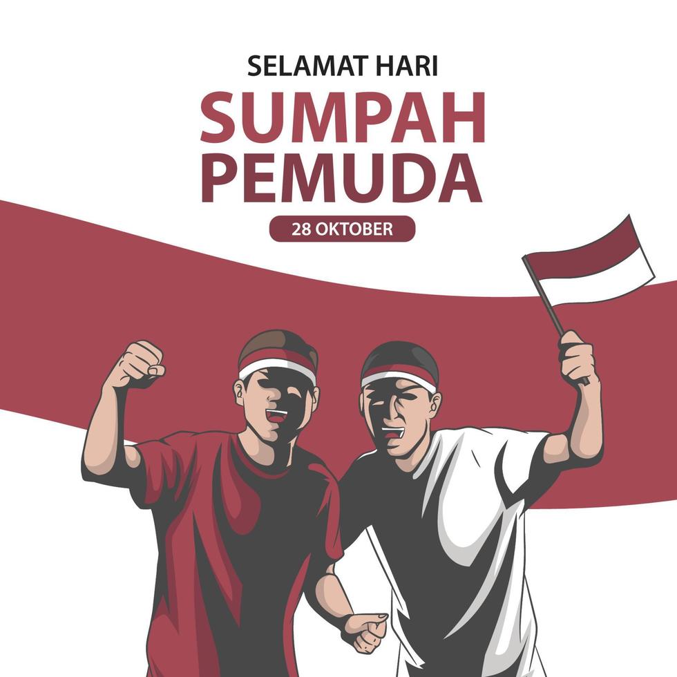 bandera sumpah pemuda vector