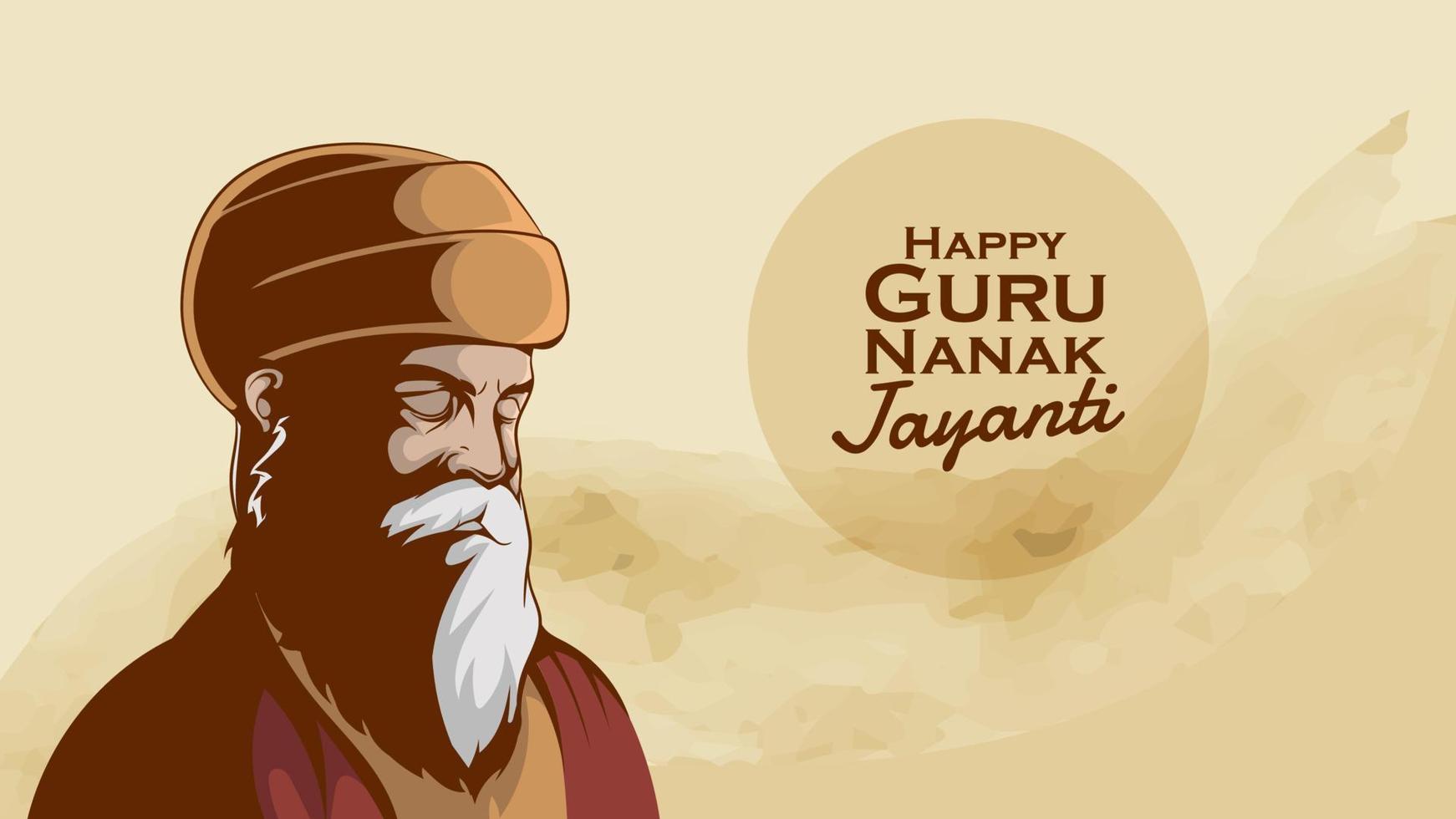 gurú nanak jayanti vector