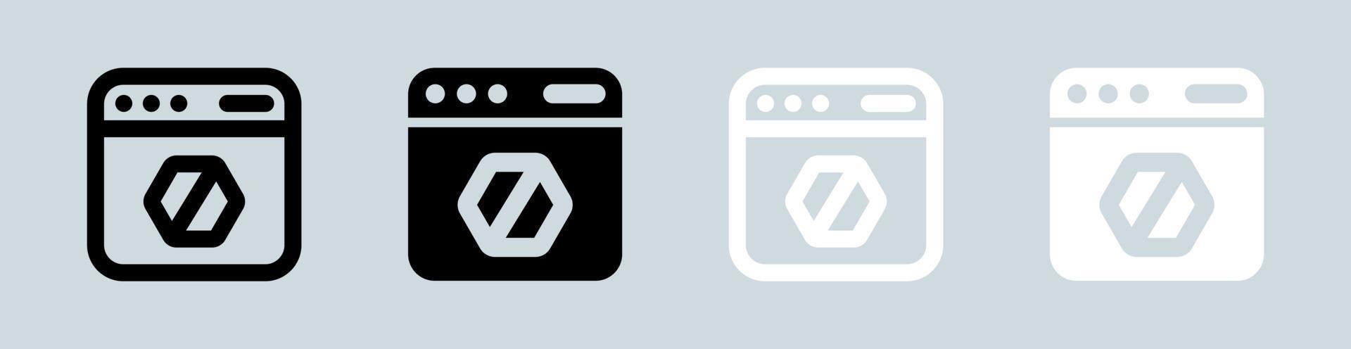 Ad block icon set in black and white. Advertisement blocked signs vector illustration.