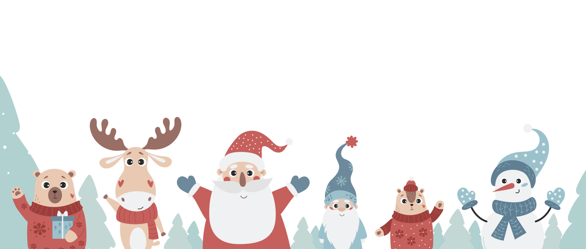 Free Christmas cute cartoon characters Santa Claus, snowman, fairy gnome, funny animals 12617414 PNG with Transparent Background Free Christmas cute cartoon characters Santa Claus, snowman, fairy gnome, funny animals 12617414 PNG with Transparent Background