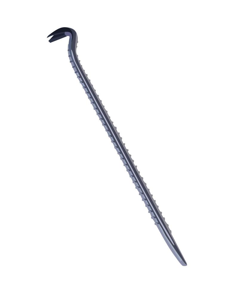 Vector Illustration Crowbar isolated on white background. Carpentry tools.