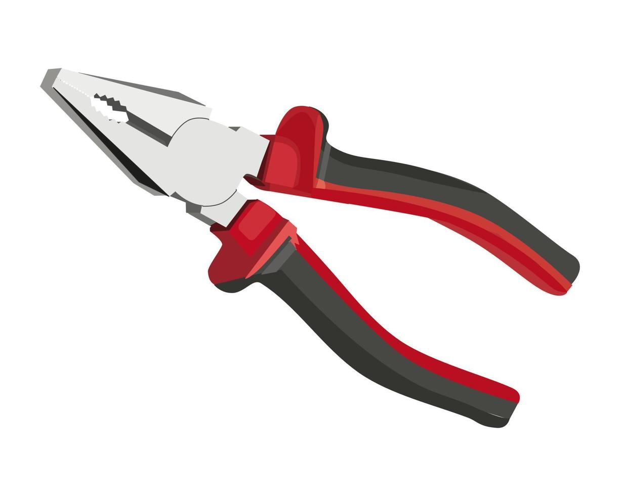 Vector Illustration of Pliers isolated on white background.