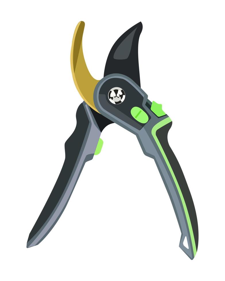 Vector of Gardening equipment. pruning shears for decorating the branches of trees in the garden