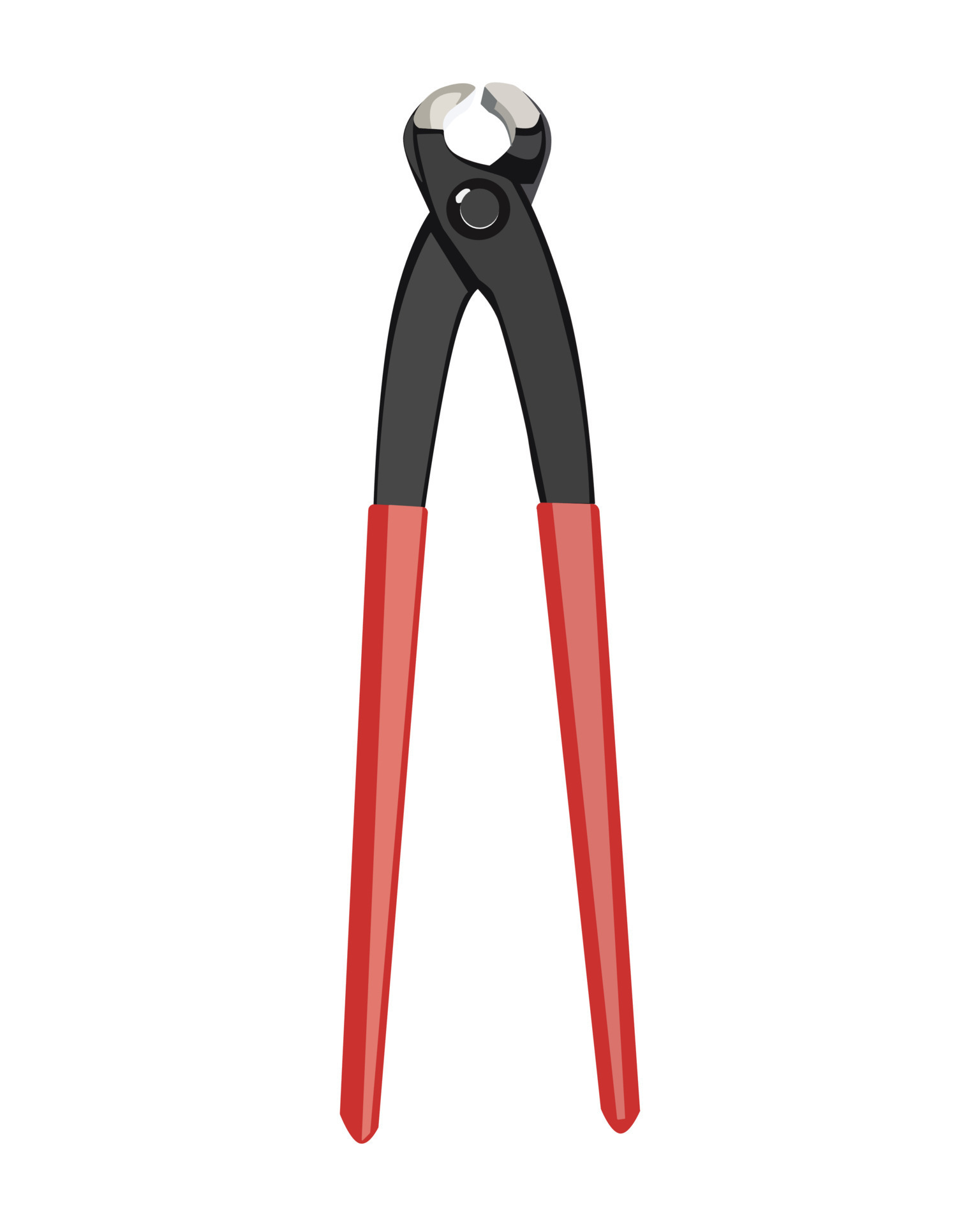 Vector Illustration of Top Cutting Plier isolated on white background