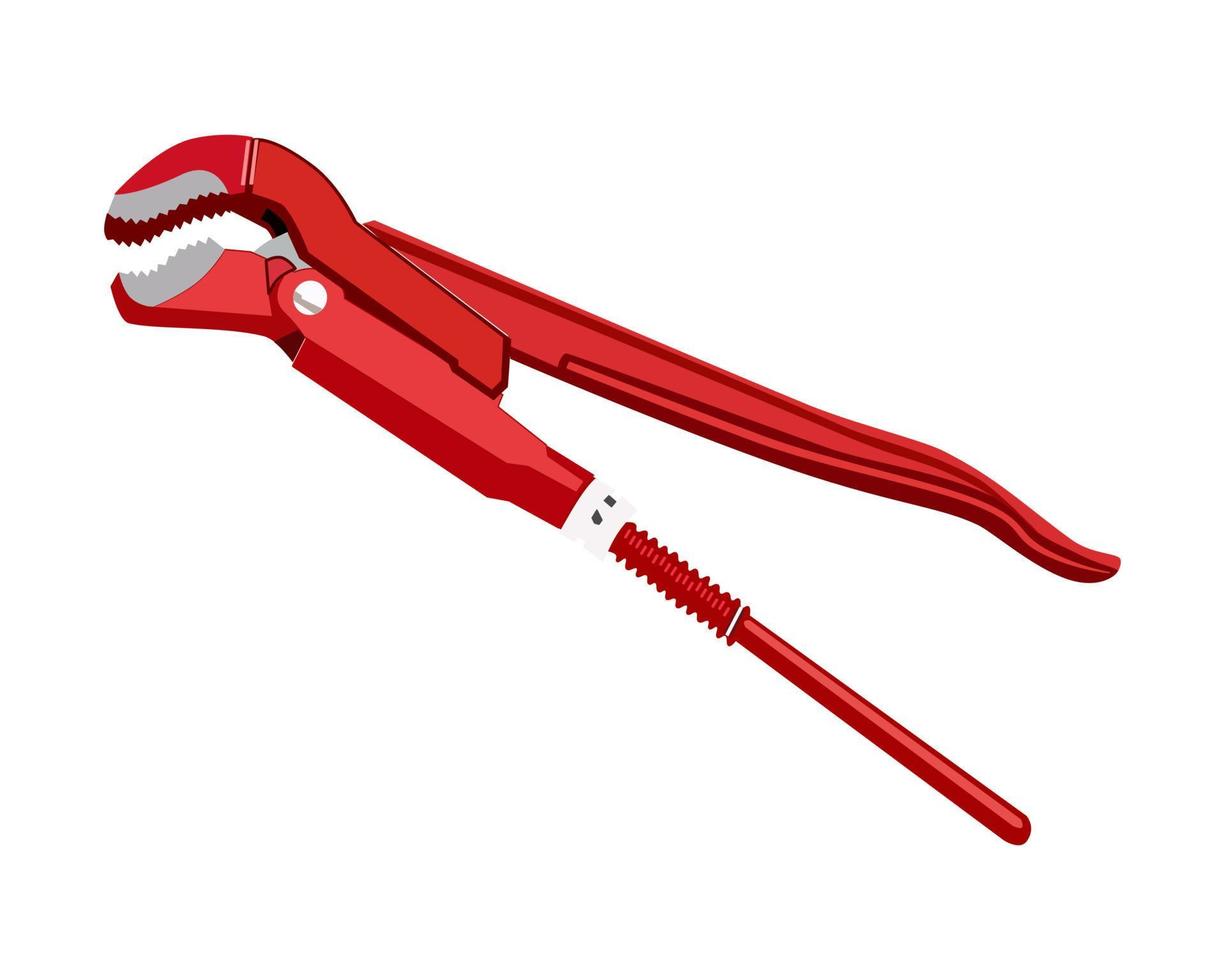 Vector of Swedish Pipe Wrench isolated on white background.